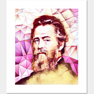 Herman Melville Pink Portrait | Herman Melville Artwork 13 Posters and Art